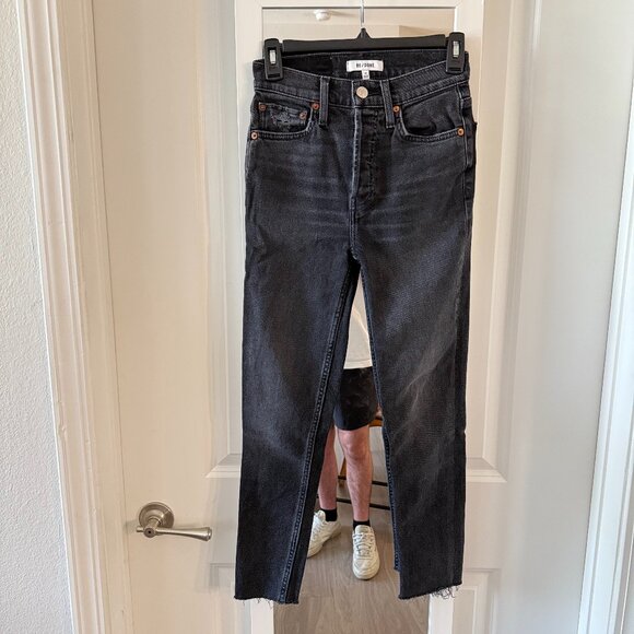 Re/Done Skinny Jeans Size 24 Color Black - Picture 1 of 4